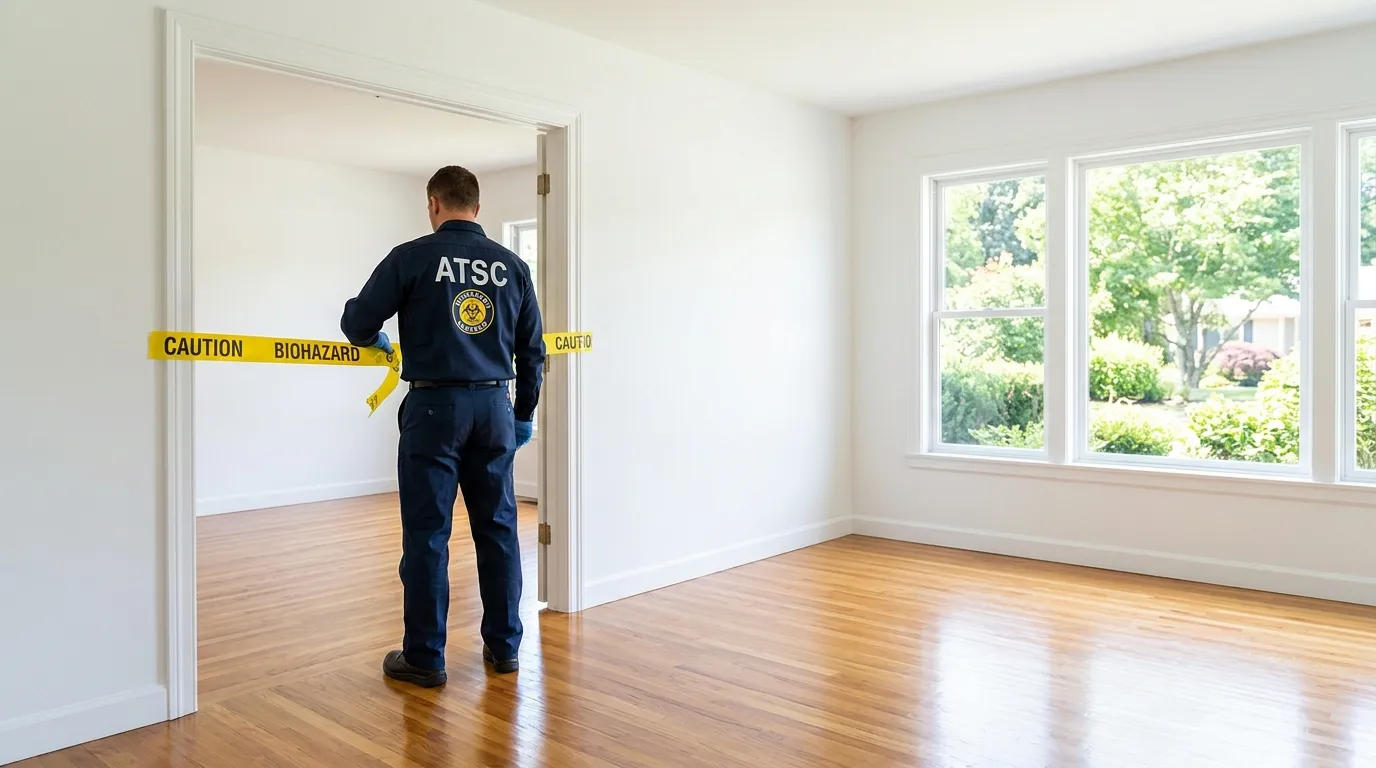 Certified biohazard cleanup crew performing Crime Scene Cleanup in Bow Bog